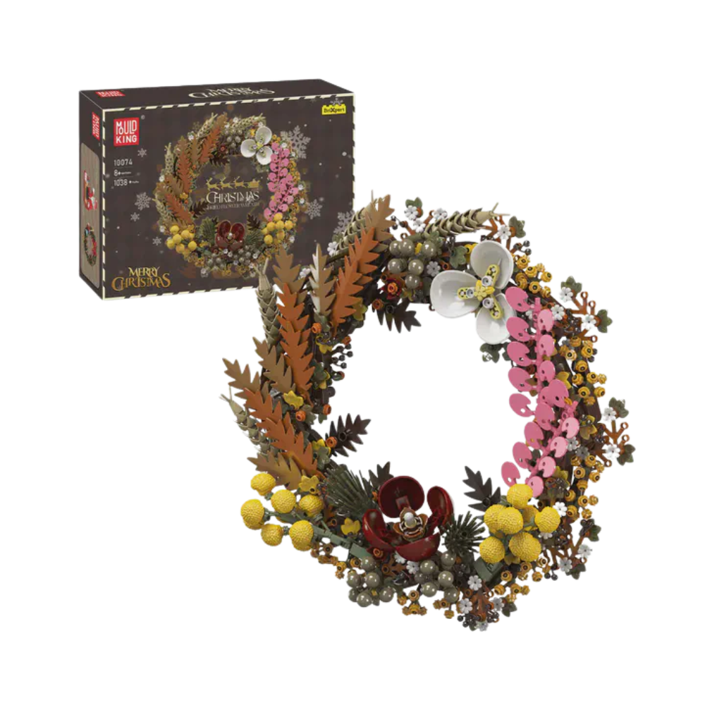MOULD KING 10074 with 1038 Pieces Christmas Dried Flower Wreath Building Blocks