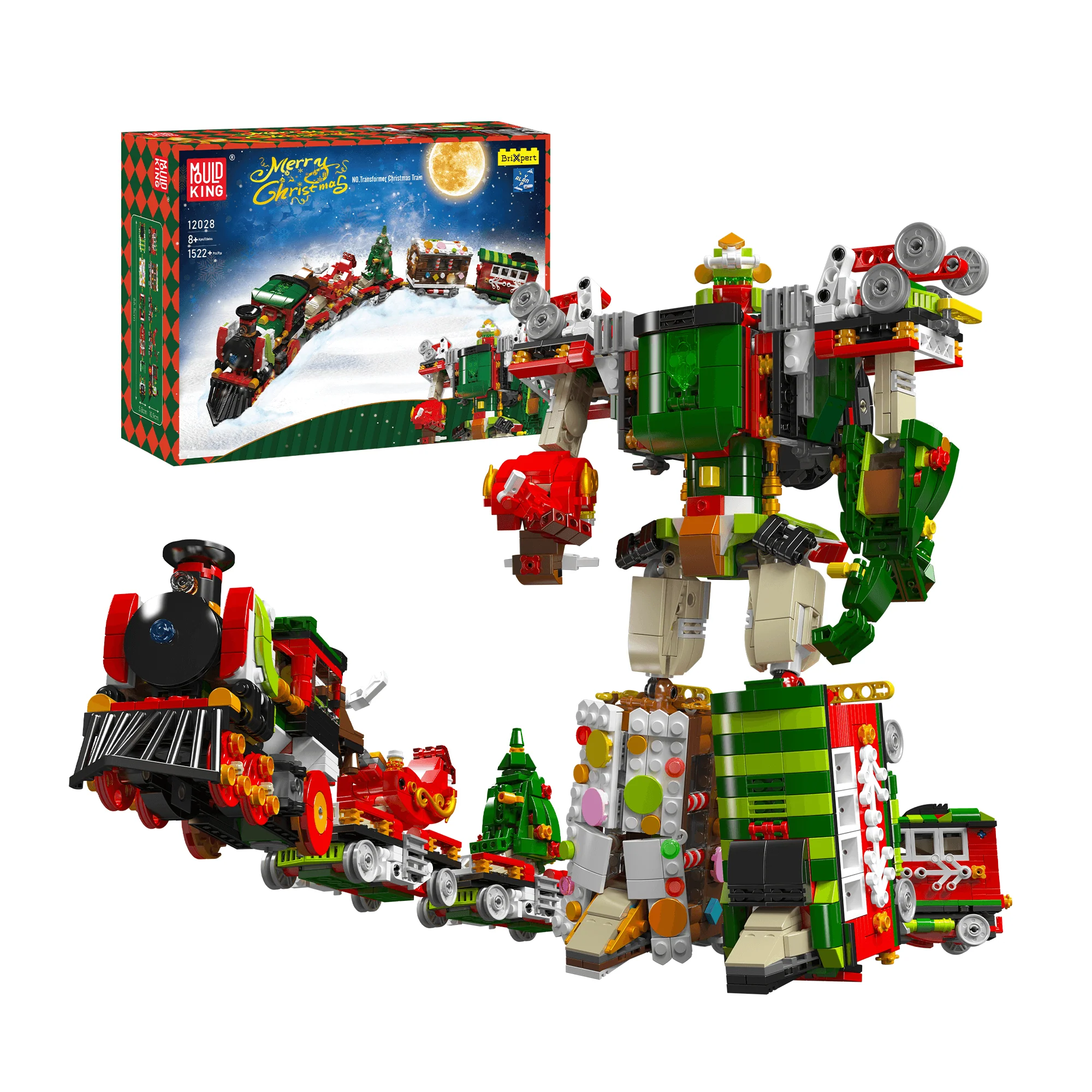 Mould King 12028 Technical Christmas Train Building Blocks